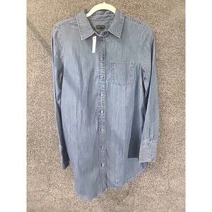 NWT TALBOTS  Boyfriend Shirt Women's Size XS Cotton Casual
